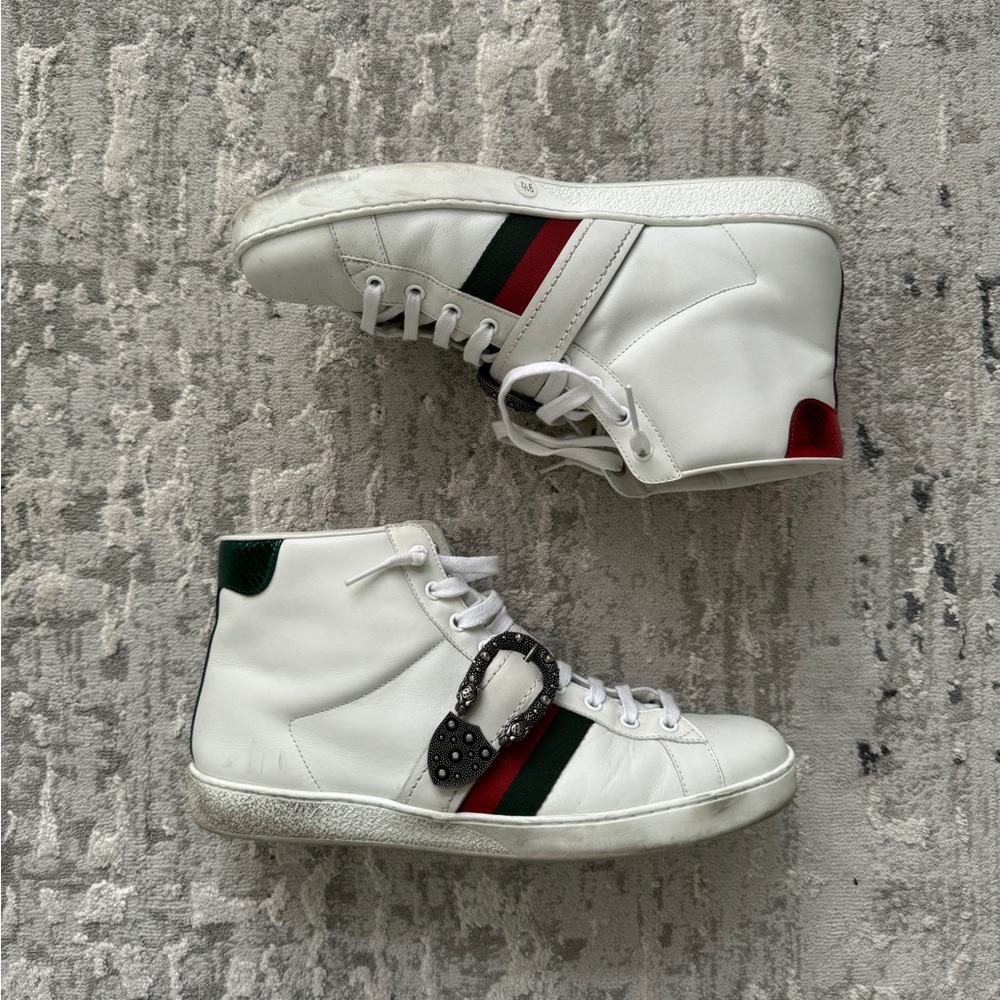 2018 Men’s Gucci Ace High-Top Sneakers 9.5
